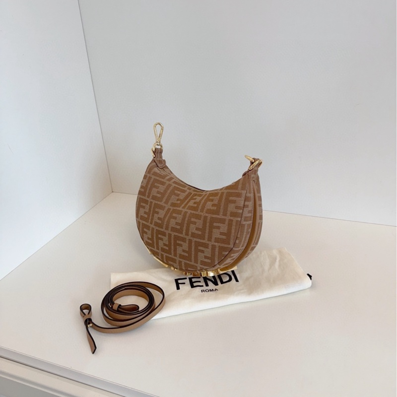 【99新閒置🆕】Fendi  老花月牙包 小號 small  手提包斜挎包-3
