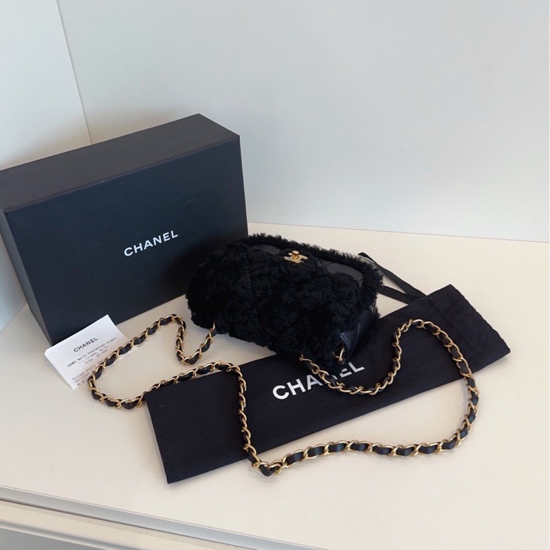 【全新全套帶膜🆕🎁】Chanel 25K24K秋冬大爆款🔥新款秀款 黑色金扣翻蓋泰迪包 小號 small 斜挎包-6