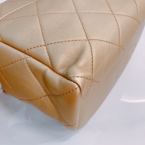 MS0444 Chanel 香奈兒羊皮小夾子包  My Crush Bag Small Lambskin Metallic Gold X GHW-9