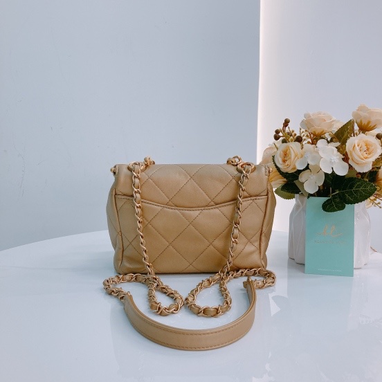 MS0444 Chanel 香奈兒羊皮小夾子包  My Crush Bag Small Lambskin Metallic Gold X GHW-15