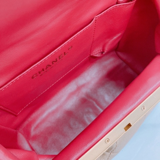 MS0444 Chanel 香奈兒羊皮小夾子包  My Crush Bag Small Lambskin Metallic Gold X GHW-30