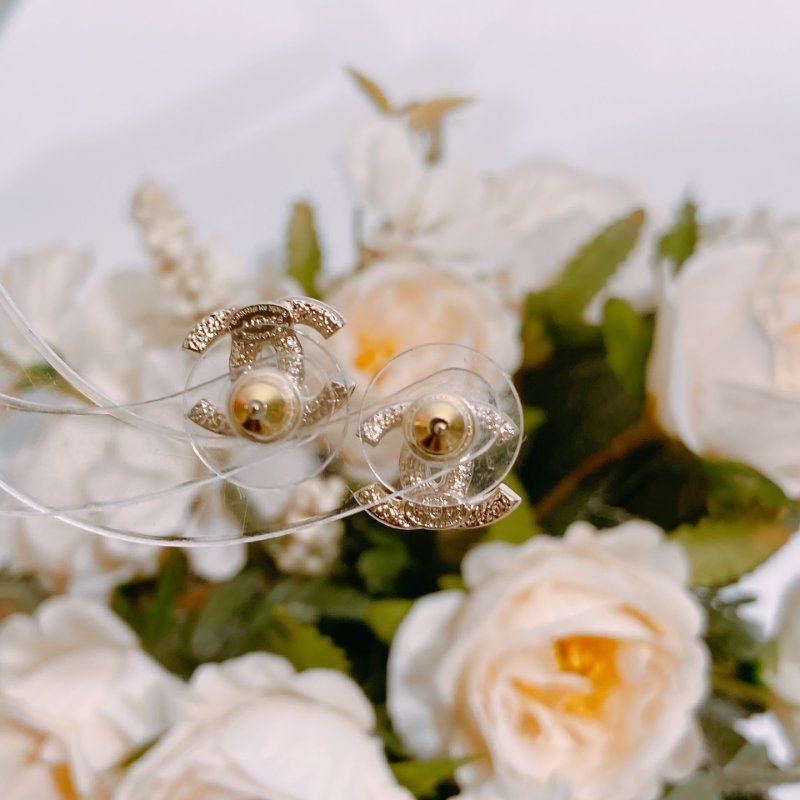 TW4625 Chanel 香奈兒 經典迷你雙C Logo淡金耳環 Classic CC Logo 1.2cm Earrings Crystal x GHW-5