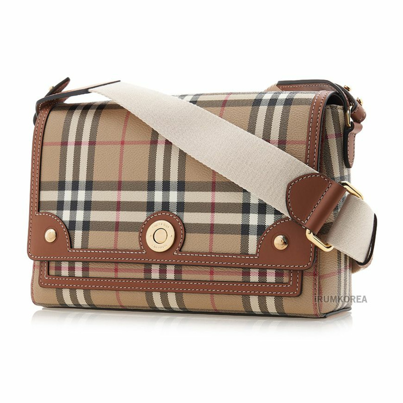 BURBERRY 復古格紋斜背包-1