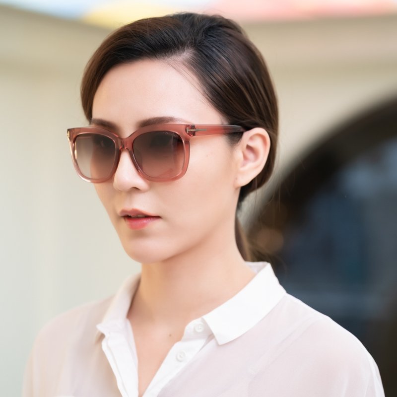 TOM FORD 太陽眼鏡(透明粉色)-6
