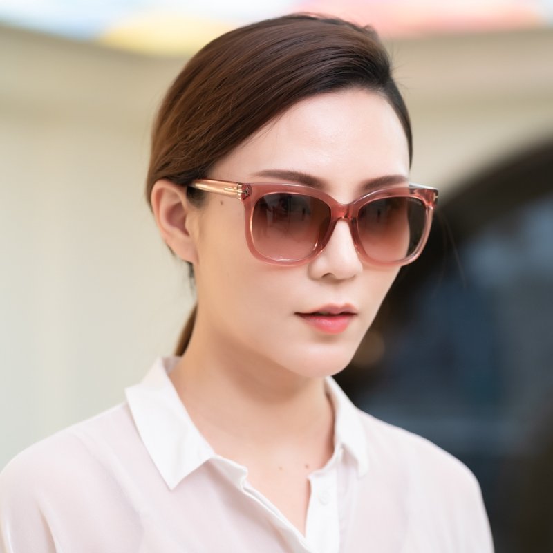 TOM FORD 太陽眼鏡(透明粉色)-7