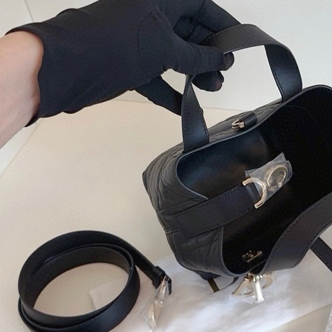 【全新全膜🆕】Dior Toujours mini黑金竪版土著包 手提單肩包-6