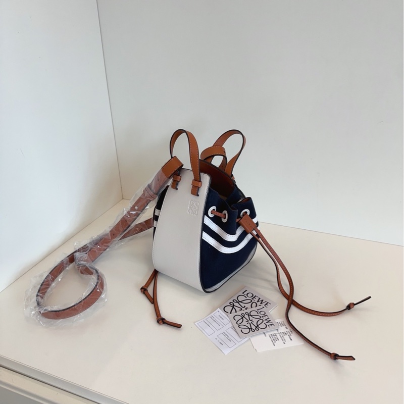 【99新🆕】Loewe Hammock mini 限量款 海軍風迷你吊床包 手提單肩斜挎包-3