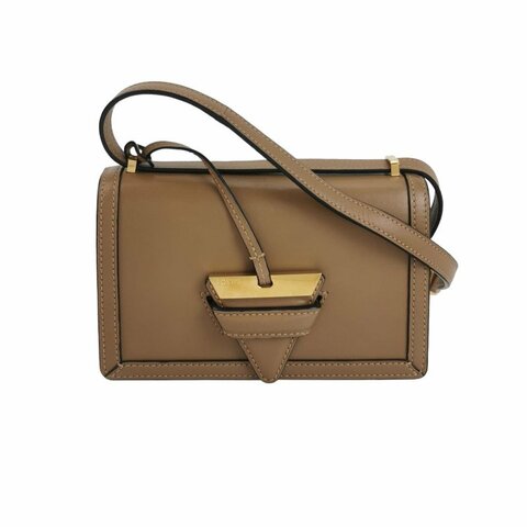 Loewe Barcelona小號牛皮純色三角形封扣斜挎包單肩包
