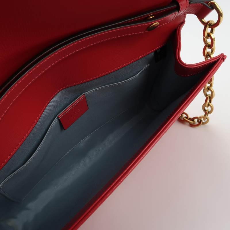 Gucci 1955小號牛皮編織馬銜扣斜挎包單肩包-6