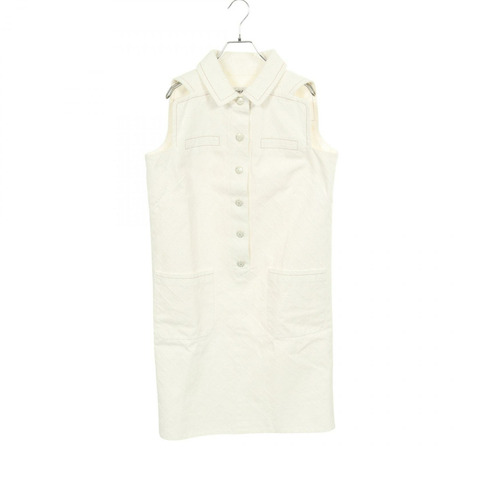 香奈兒 COCO Mark 32 RUE CAMBON 連結牛仔連身裙 #42 P60799V45888 棉二手