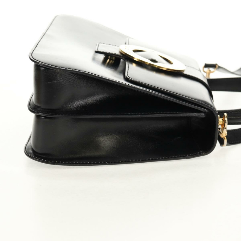 【日本直送】CELINE Circle 手提包 皮革 2way 黑色 金色 Auth 160805V-3