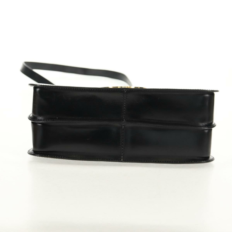 【日本直送】CELINE Circle 手提包 皮革 2way 黑色 金色 Auth 160805V-4
