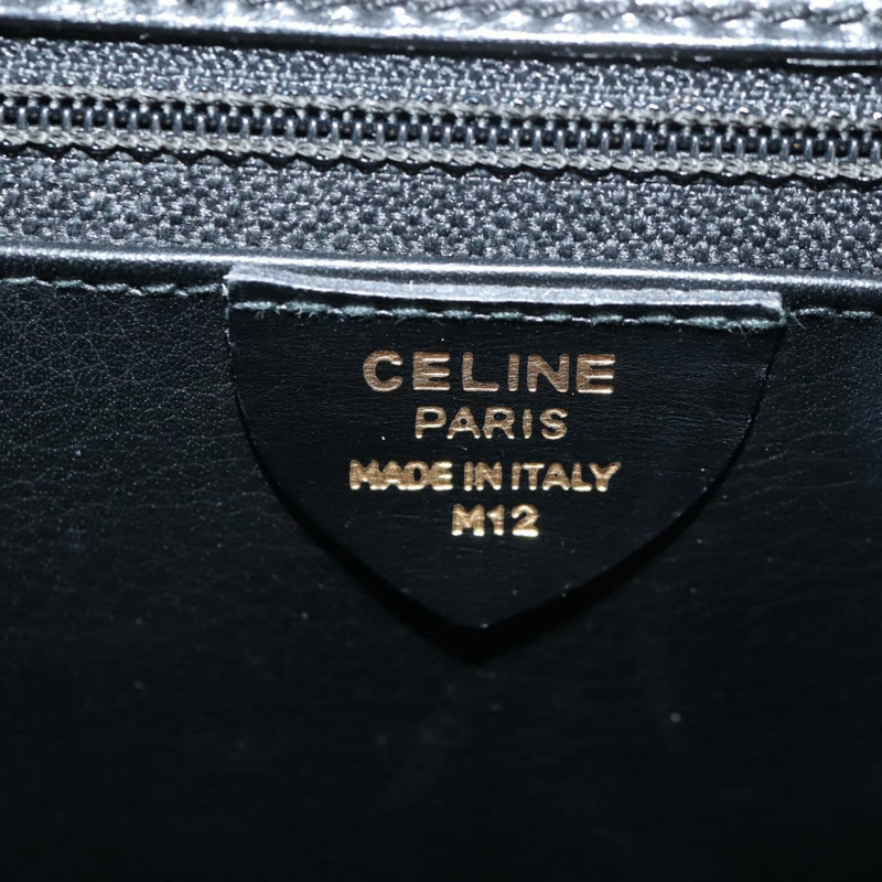 【日本直送】CELINE Circle 手提包 皮革 2way 黑色 金色 Auth 160805V-10