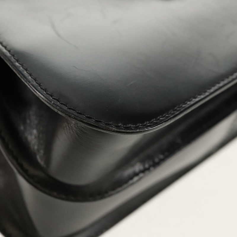 【日本直送】CELINE Circle 手提包 皮革 2way 黑色 金色 Auth 160805V-16