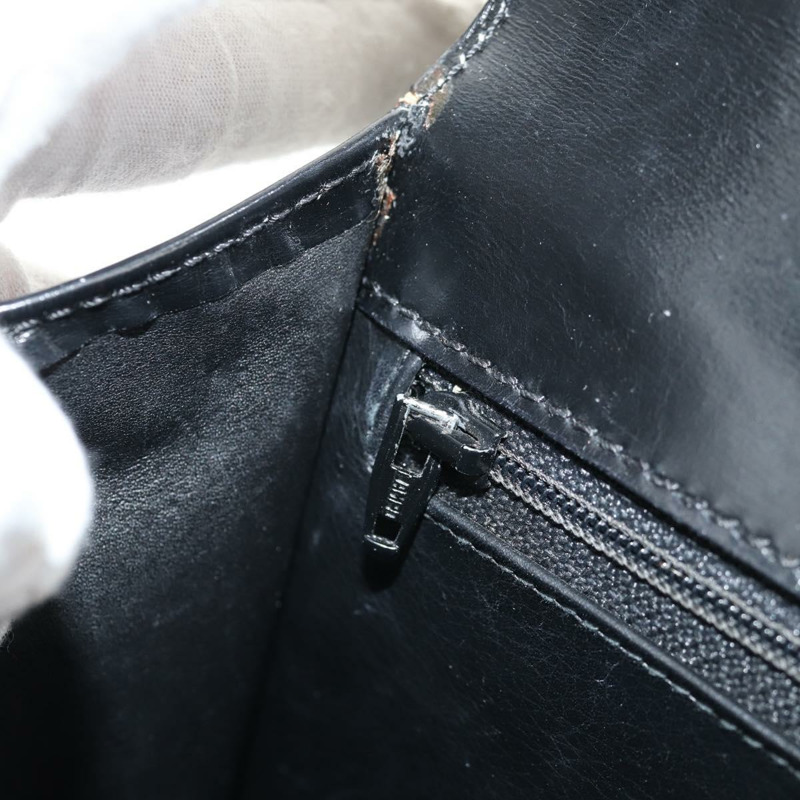 【日本直送】CELINE Circle 手提包 皮革 2way 黑色 金色 Auth 160805V-26