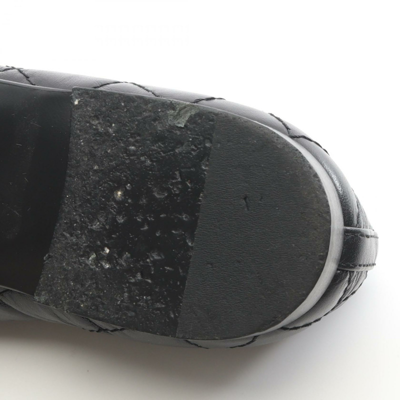 香奈兒 (CHANEL) Ballerina Matelasse 平底鞋 #34 1/2 G26250 黑色皮革 二手 CC-6