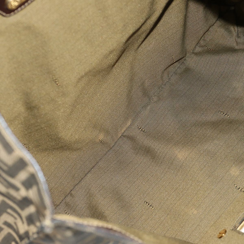 【日本直送】FENDI Zucca帆布手提包 黑色棕色 正品 159302V-9