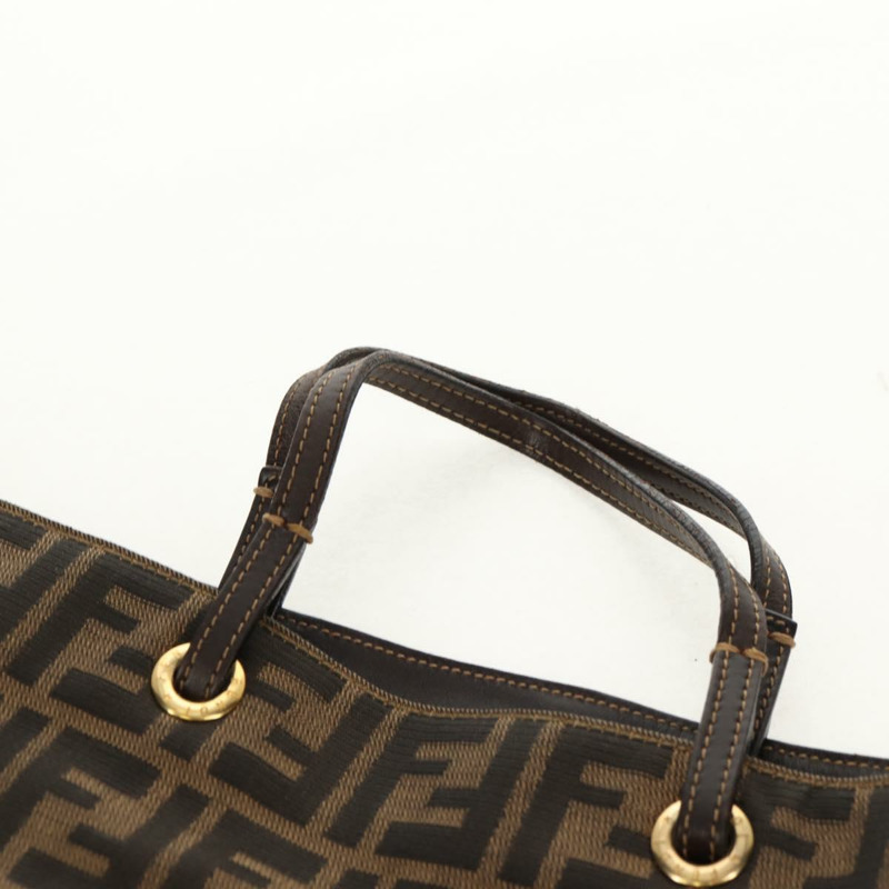 【日本直送】FENDI Zucca帆布手提包 黑色棕色 正品 159302V-13