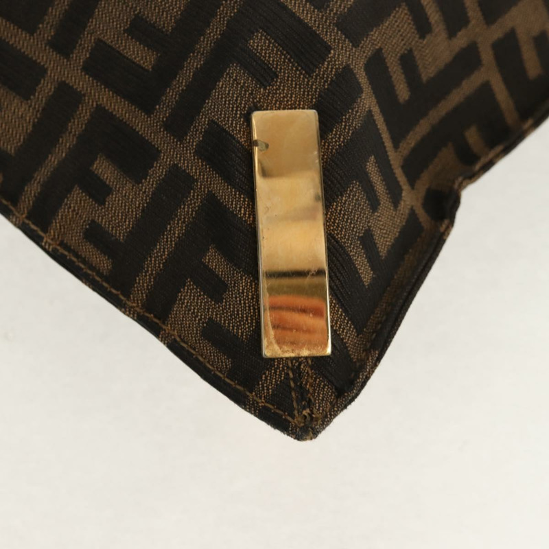 【日本直送】FENDI Zucca帆布手提包 黑色棕色 正品 159302V-15