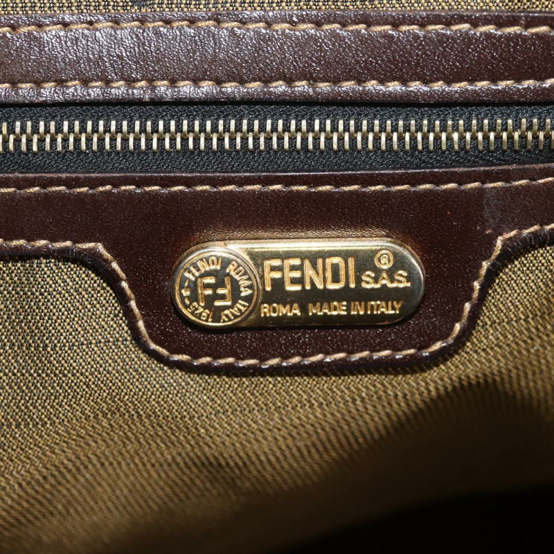 【日本直送】FENDI Zucca帆布手提包 黑色棕色 正品 159302V-18