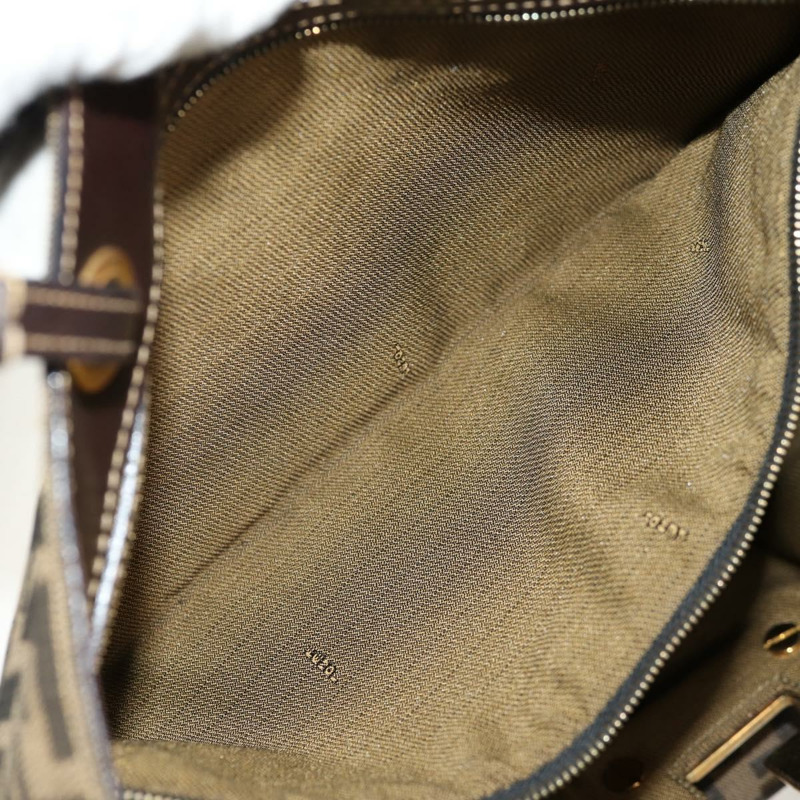【日本直送】FENDI Zucca帆布手提包 黑色棕色 正品 159302V-22