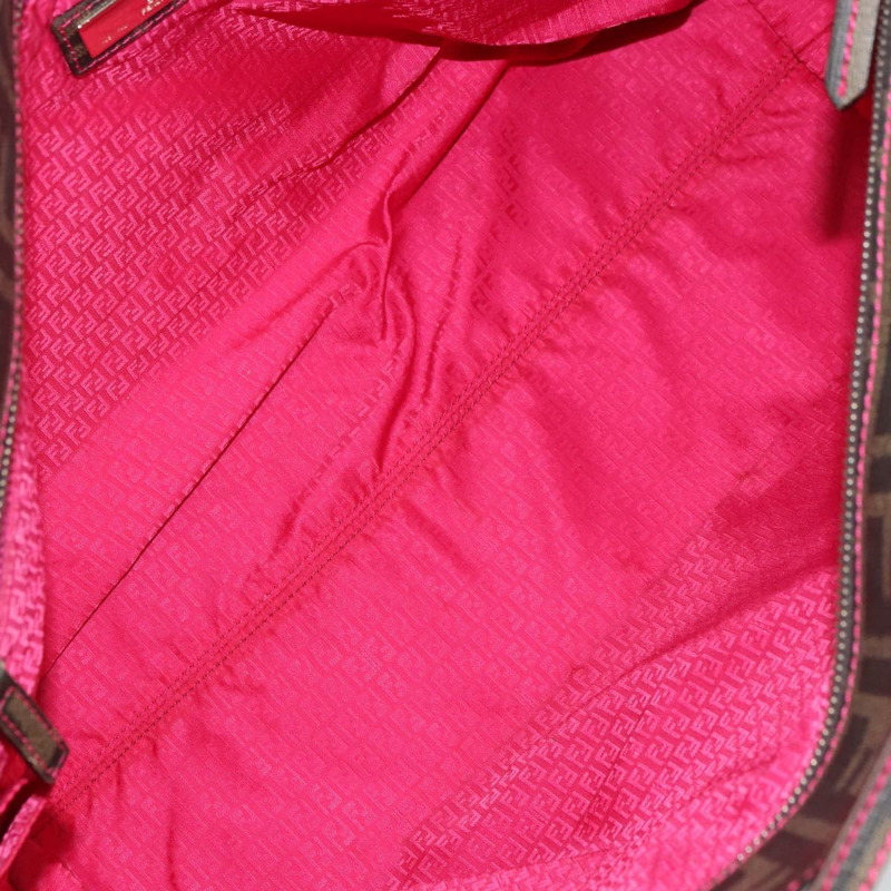 【日本直送】FENDI Zucca 帆布手提包 PVC 黑棕色正品 160219V-10