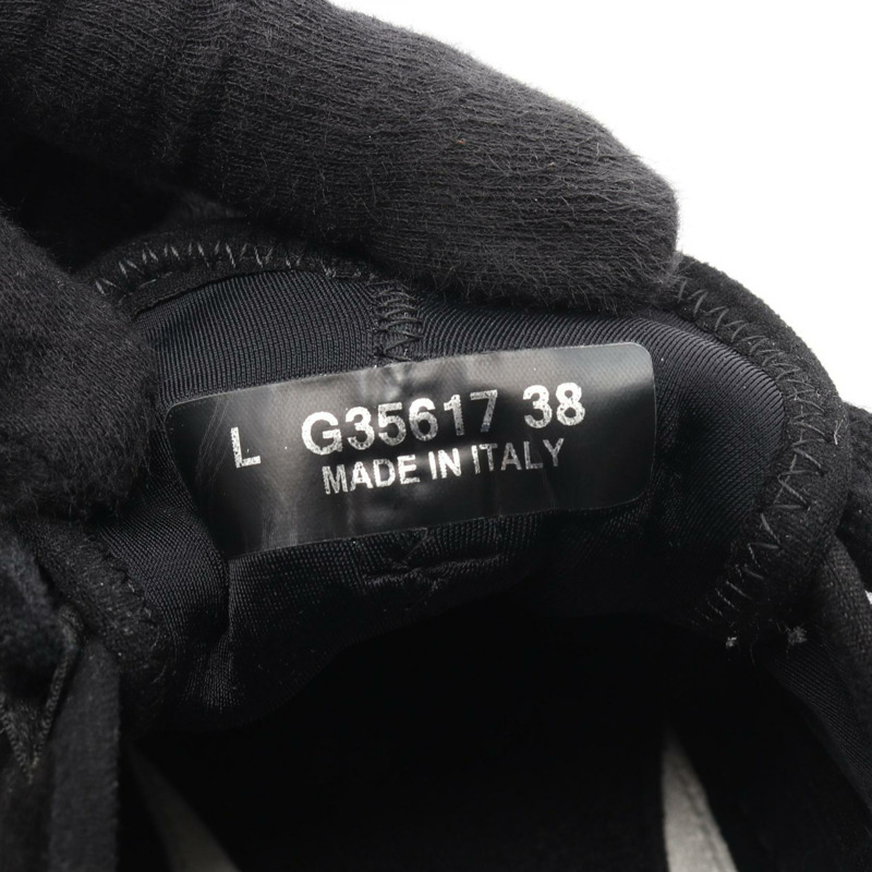 香奈兒 COCO 標誌運動鞋 #38 G35617 皮革/絨面革布料 黑色 二手 女款-5