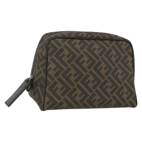FENDI Zucca帆布手拿包 PVC黑色棕色 正品 am10229V