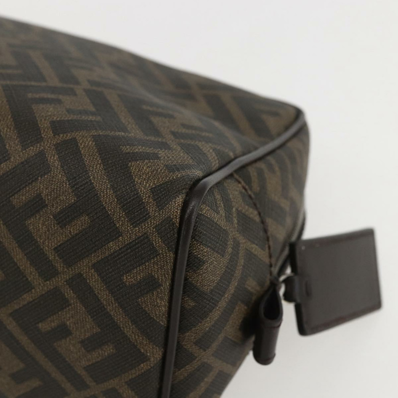 【日本直送】FENDI Zucca帆布手拿包 PVC黑色棕色 正品 am10229V-14