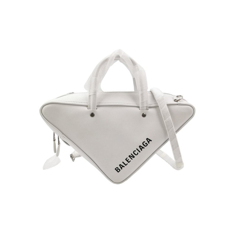 Balenciaga Triangle三角包牛皮純色字母Logo三角造型斜挎包單肩包-0