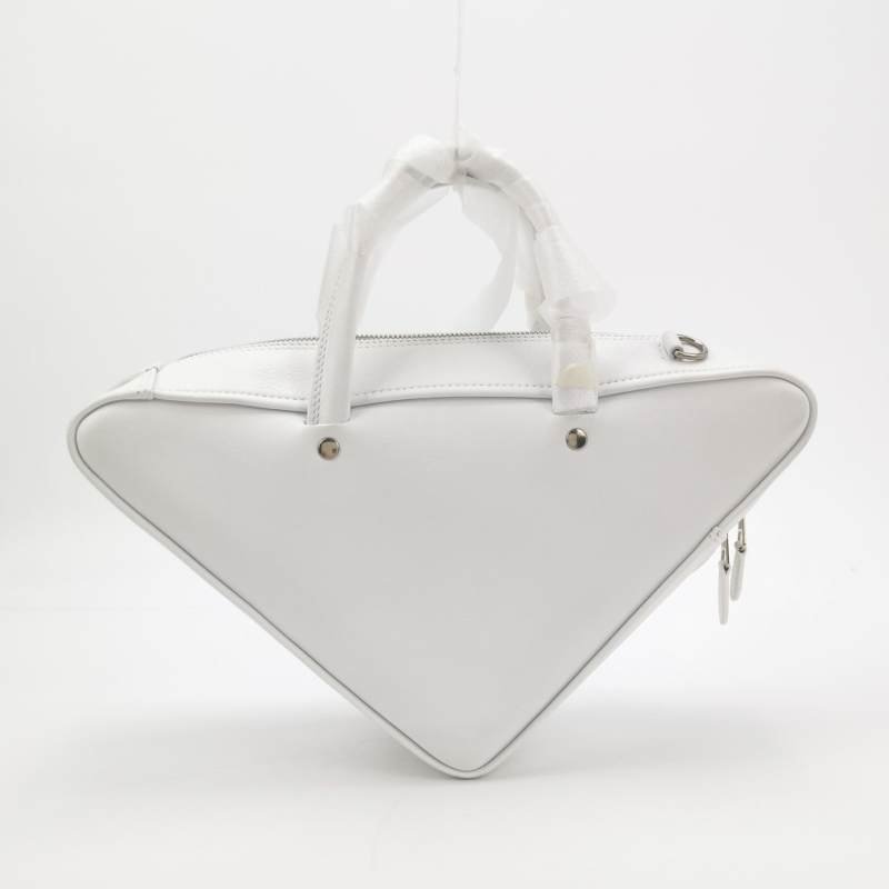 Balenciaga Triangle三角包牛皮純色字母Logo三角造型斜挎包單肩包-4