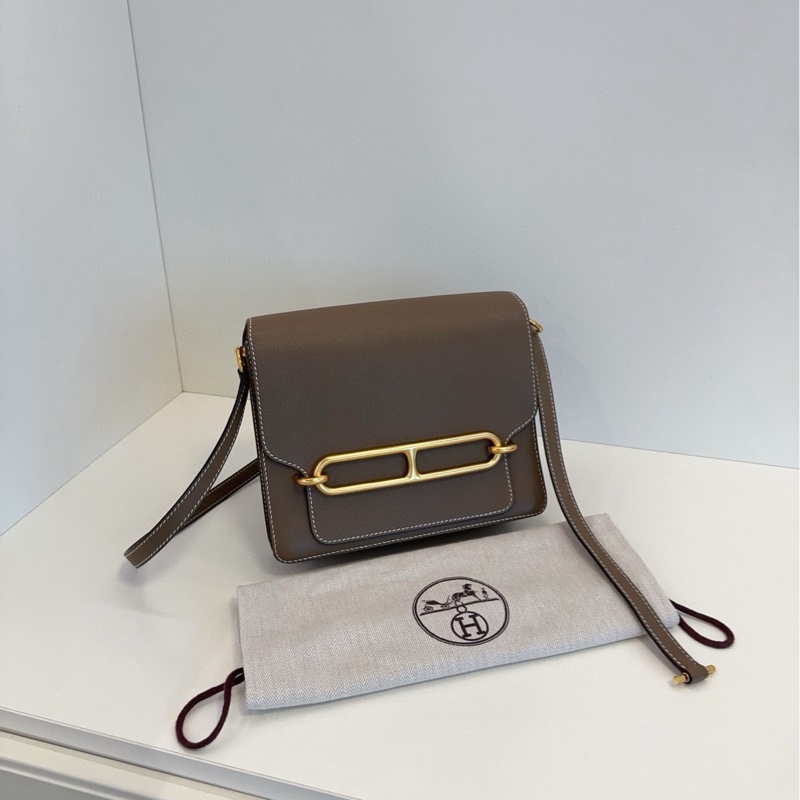 【閒置🆕】Hermes 經典款 Roulis 豬鼻子 23 大象灰金扣 斜挎包 A刻 斜挎包-0