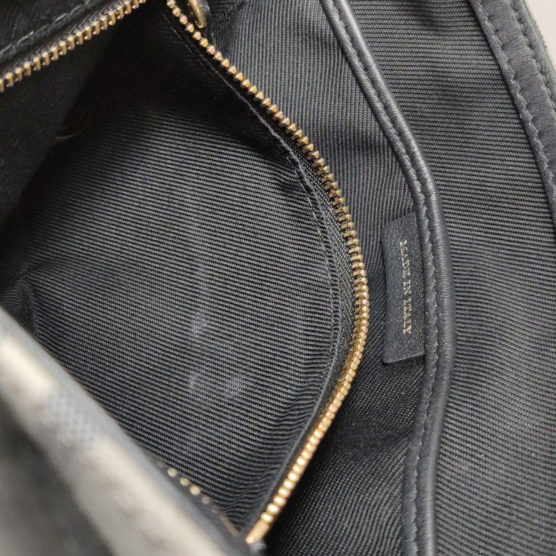 Burberry牛皮尼龍布拼色格紋斜挎包單肩包-8