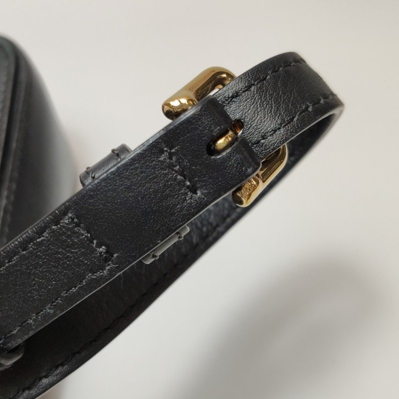 Burberry牛皮尼龍布拼色格紋斜挎包單肩包-9