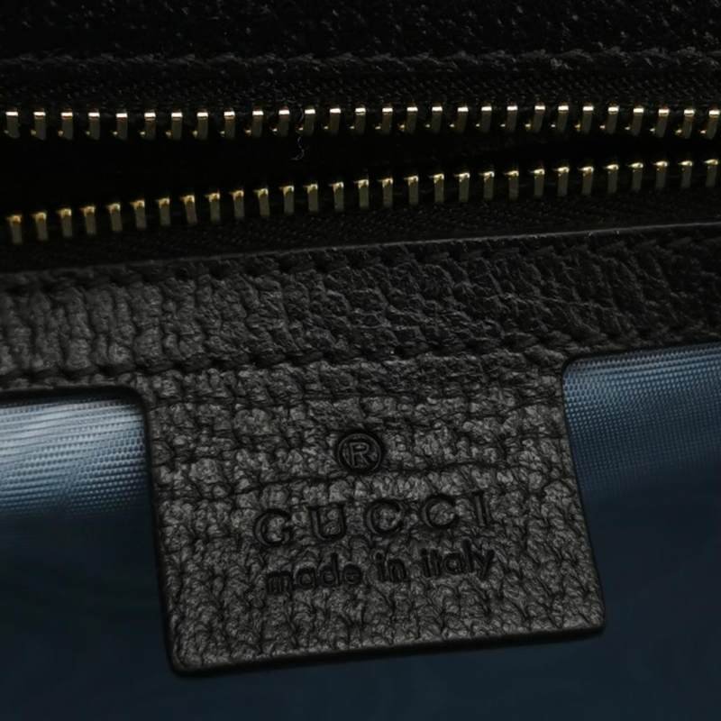 Gucci Sylvie塞爾維亞小號牛皮帆布蜜蜂星星印花金屬扣織帶單肩包 9.8新-6