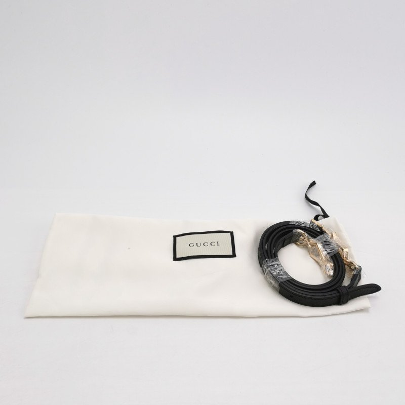 Gucci Sylvie塞爾維亞小號牛皮帆布蜜蜂星星印花金屬扣織帶單肩包 9.8新-7