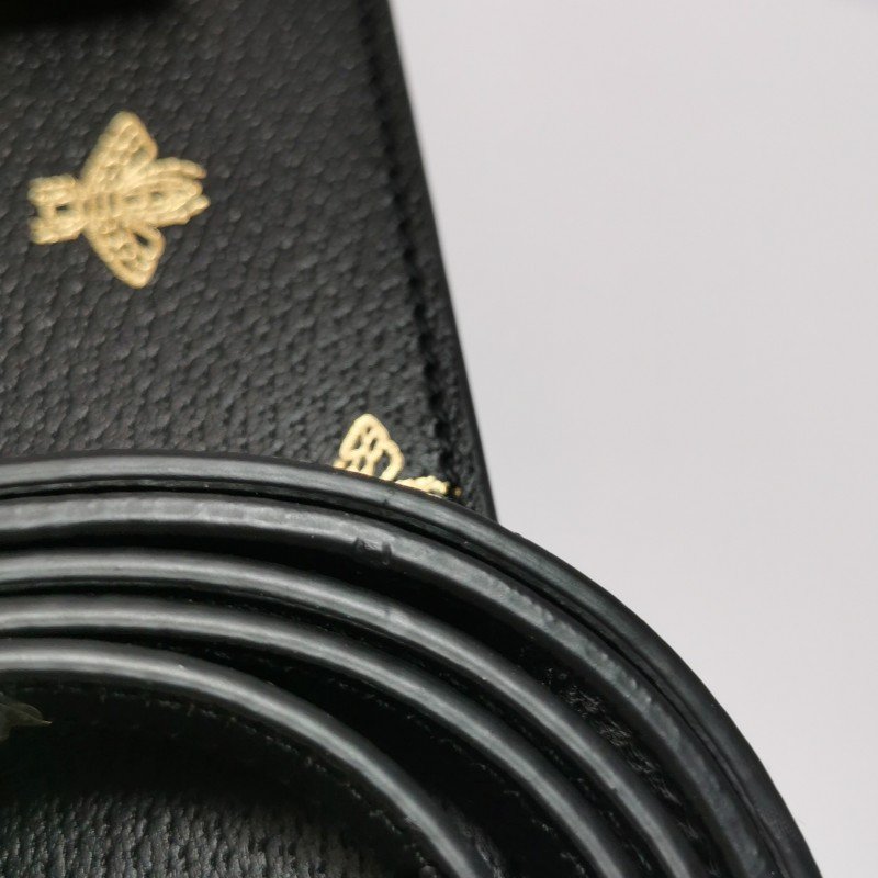 Gucci Sylvie塞爾維亞小號牛皮帆布蜜蜂星星印花金屬扣織帶單肩包 9.8新-9