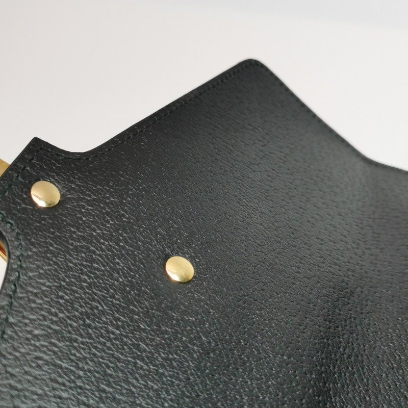 Gucci Sylvie塞爾維亞小號牛皮帆布蜜蜂星星印花金屬扣織帶單肩包 9.8新-12