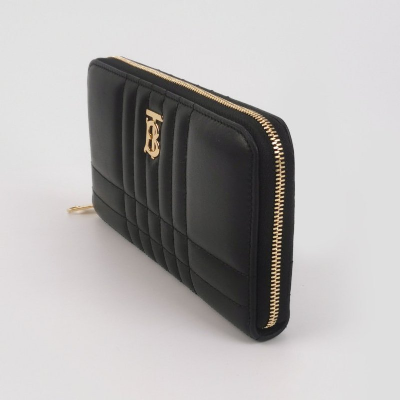 Burberry Lola蘿納包牛皮純色字母Logo絎縫錢包-1