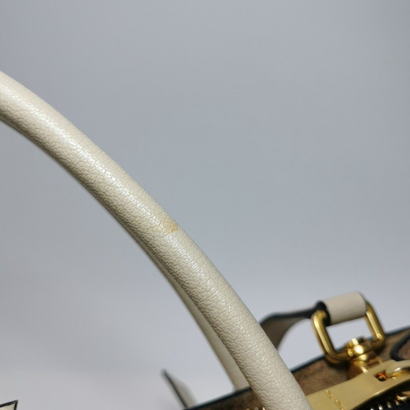 Miu Miu Madras羊皮純色金屬扣斜挎包單肩包-20