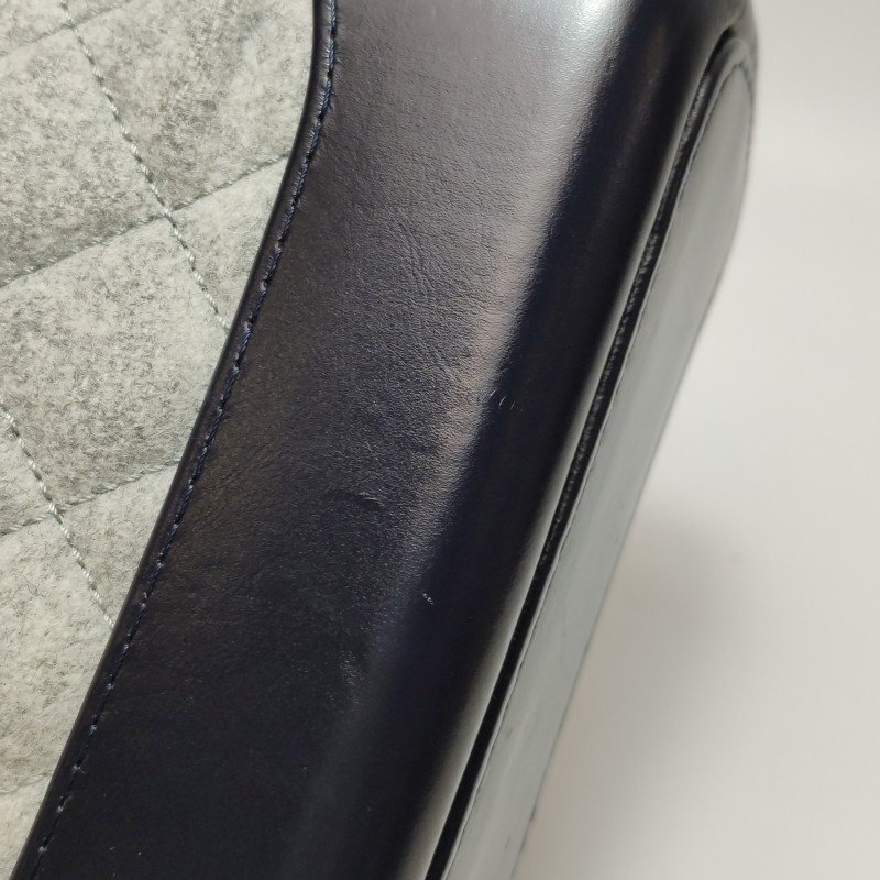 Chanel Gabrielle流浪包小號油蠟皮拼色菱格字母Logo雙鏈條設計單肩包-13