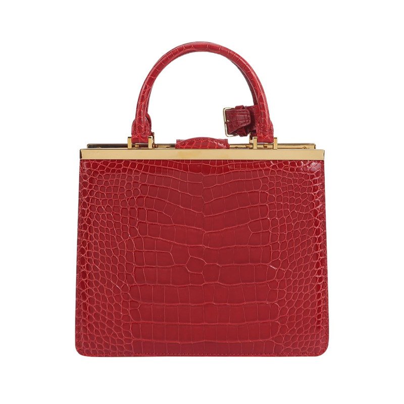 Louis Vuitton(LV)Deesse小號鱷魚皮純色手提包-0