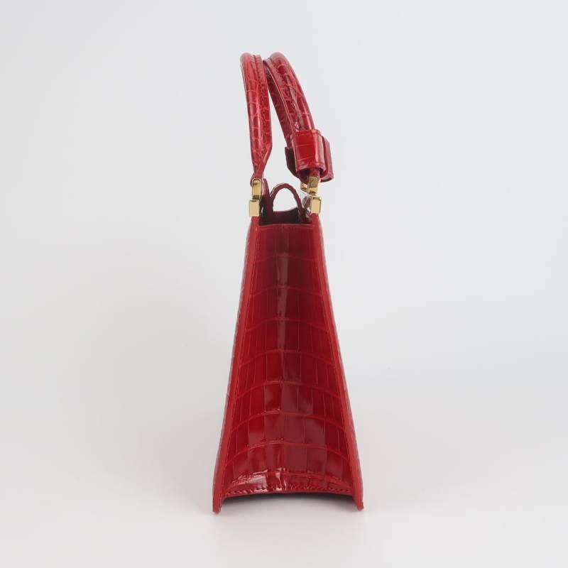 Louis Vuitton(LV)Deesse小號鱷魚皮純色手提包-2