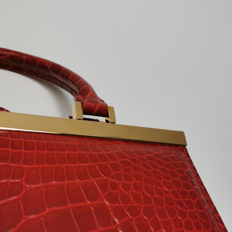 Louis Vuitton(LV)Deesse小號鱷魚皮純色手提包-11