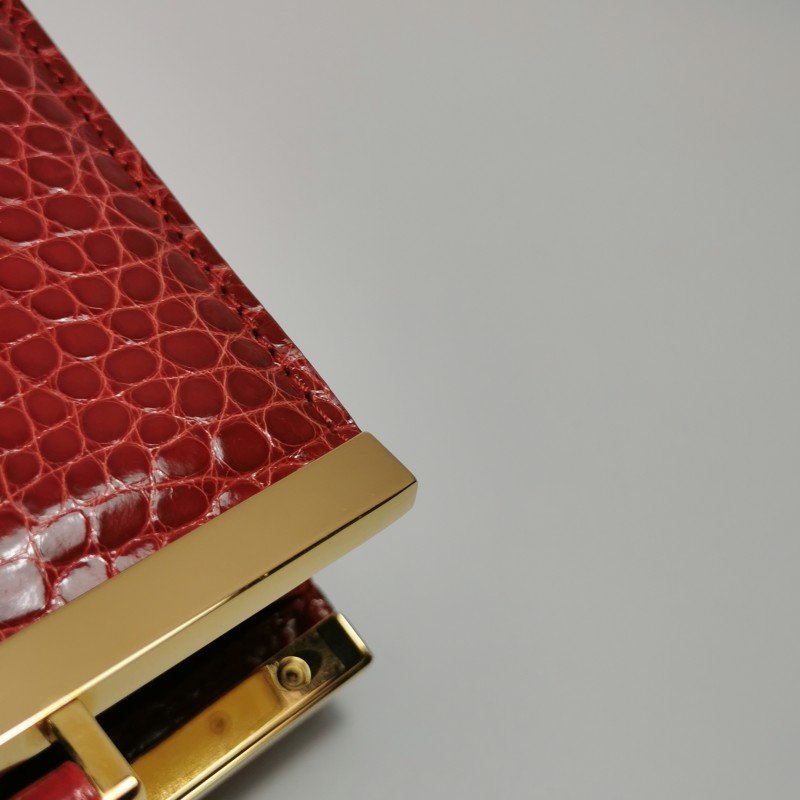 Louis Vuitton(LV)Deesse小號鱷魚皮純色手提包-13