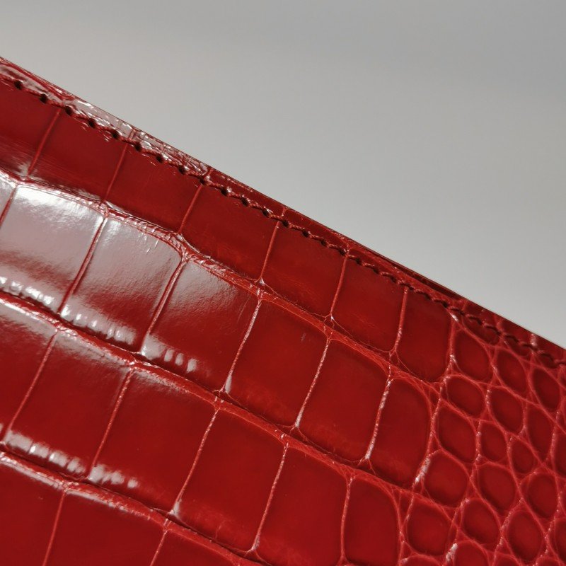 Louis Vuitton(LV)Deesse小號鱷魚皮純色手提包-15