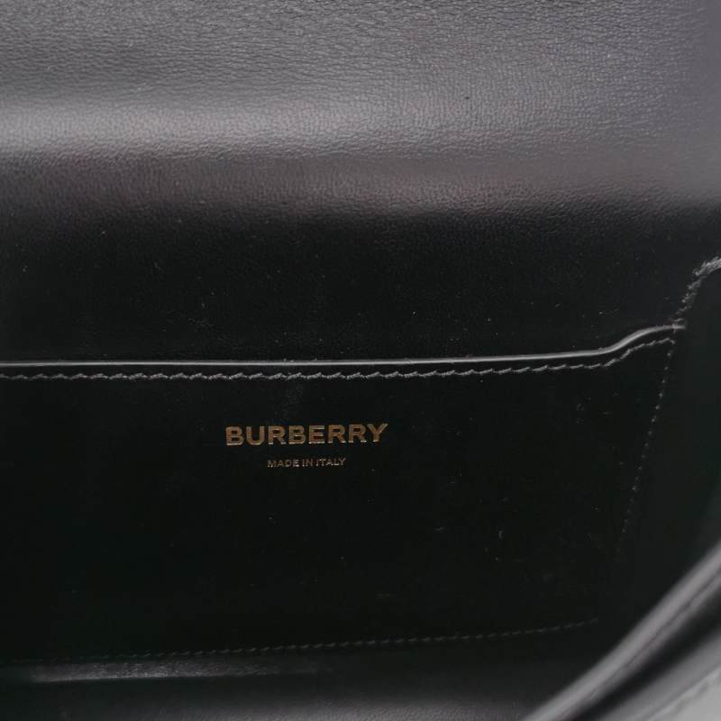 Burberry牛皮純色字母logo腰包胸包-7