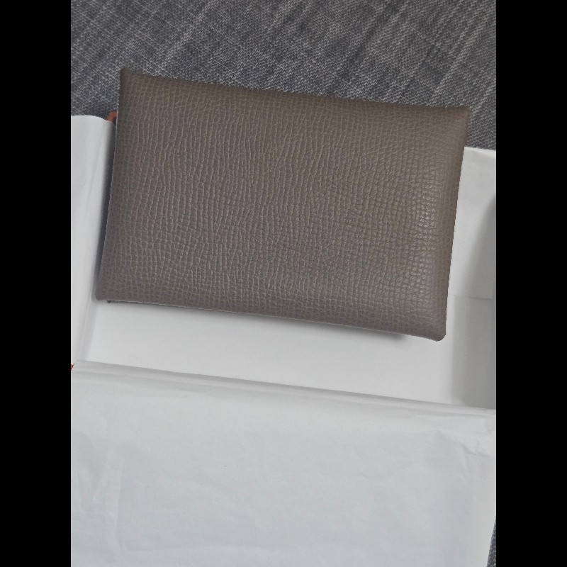 Hermes Calvi 大象灰 卡片夾 卡包 零錢包-5