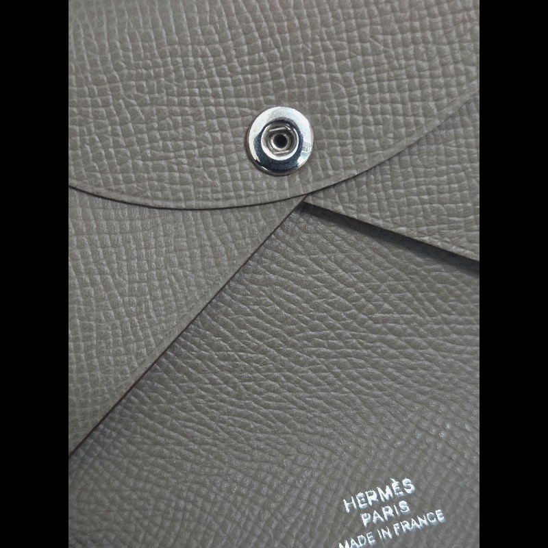 Hermes Calvi 大象灰 卡片夾 卡包 零錢包-21