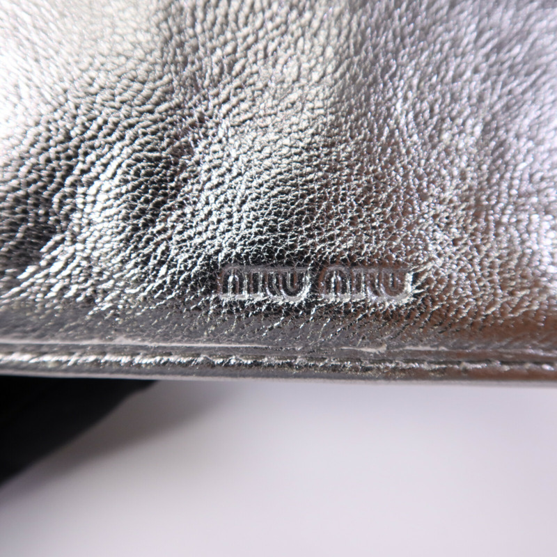 Miu Miu 羊皮皮革Long Wallet銀扣長錢包-5